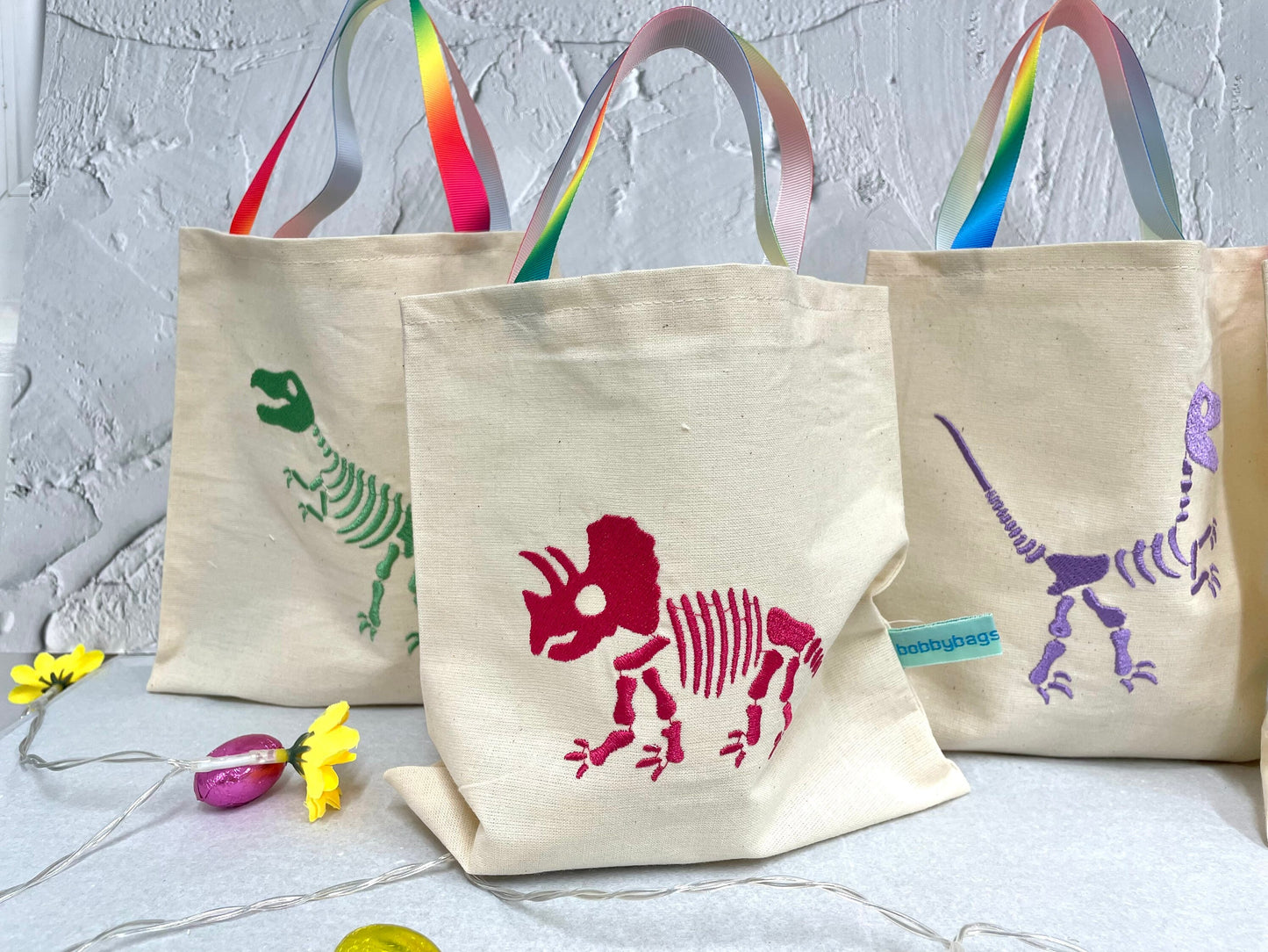 Dinosaur Fossil Fabric Party Bags
