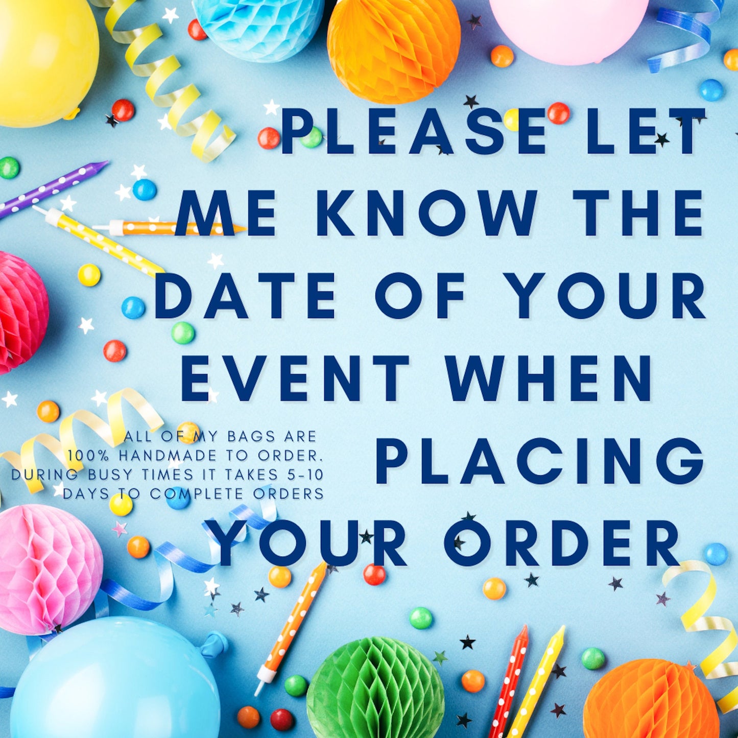 personalised rainbow party bag