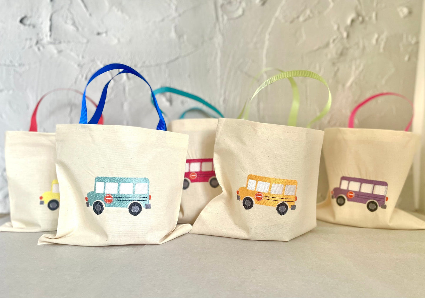 Busses cotton party bags