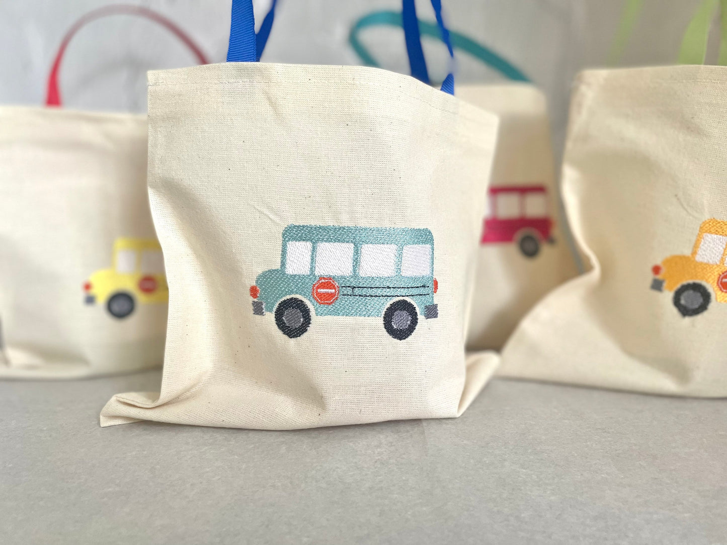 Busses cotton party bags