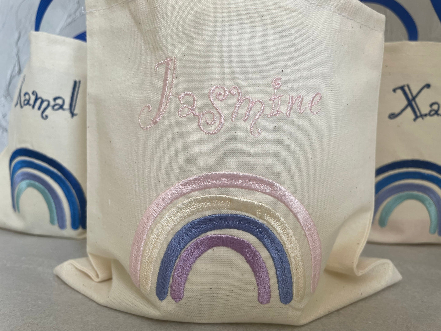 personalised rainbow party bag