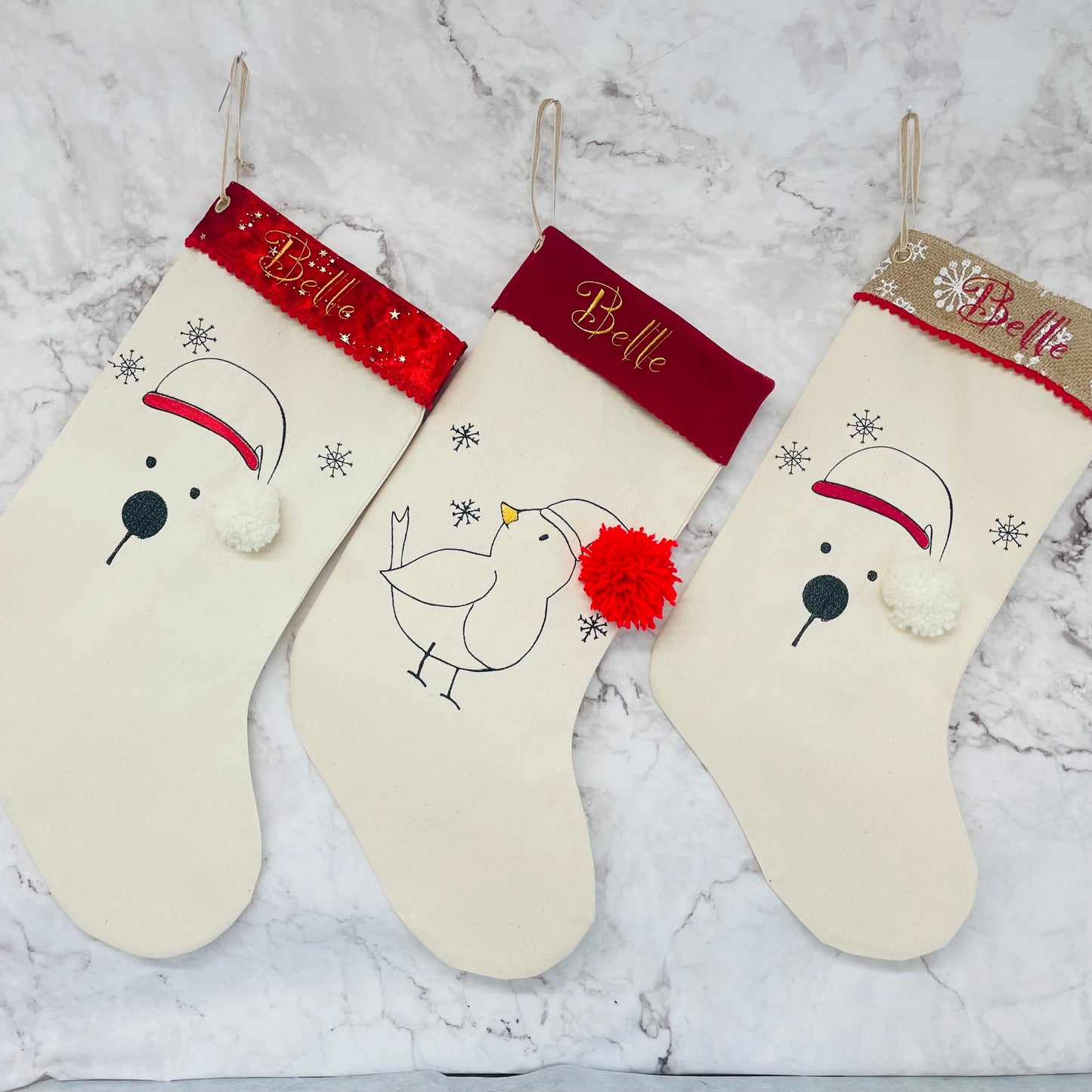 Personalised Robin Christmas Stocking