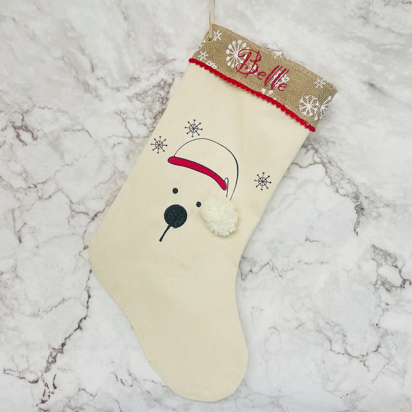 Personalised Robin Christmas Stocking