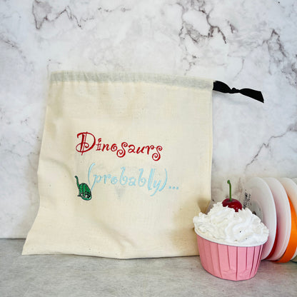 Dinosaur toy tidy bag