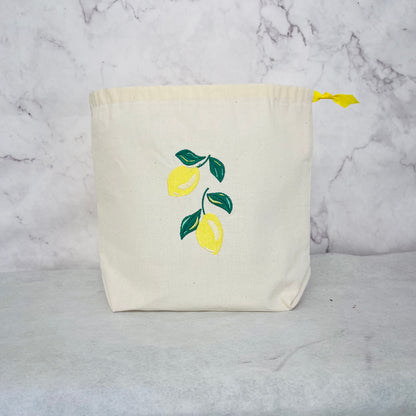 lemons drawstring bag