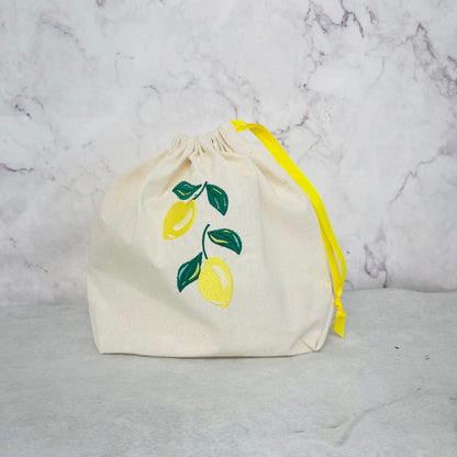 lemons drawstring bag
