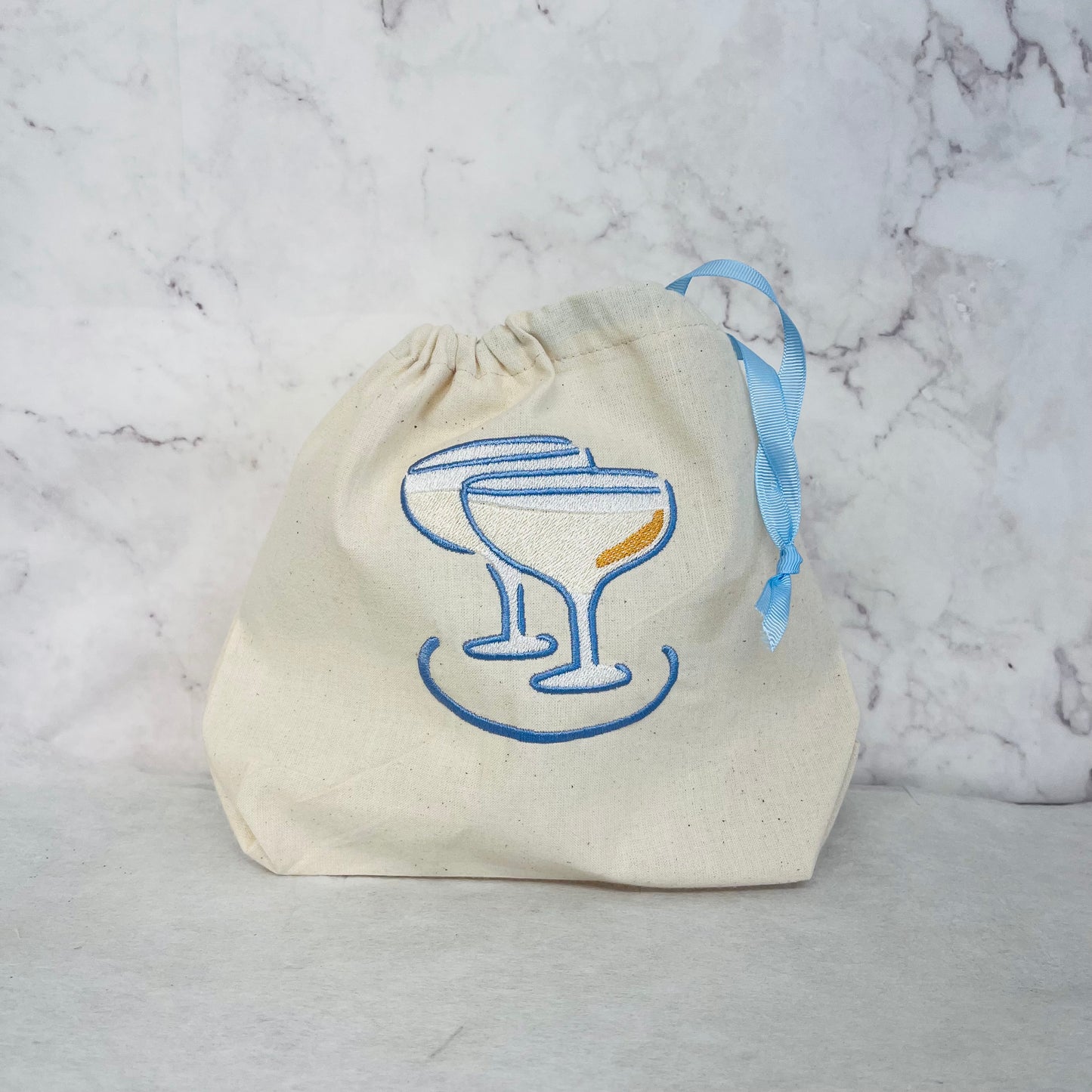 martini glass gift bag
