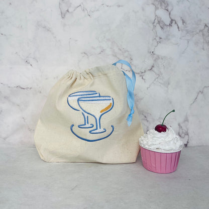 martini glass gift bag