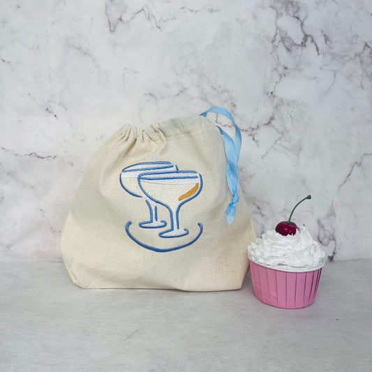 martini glass gift bag