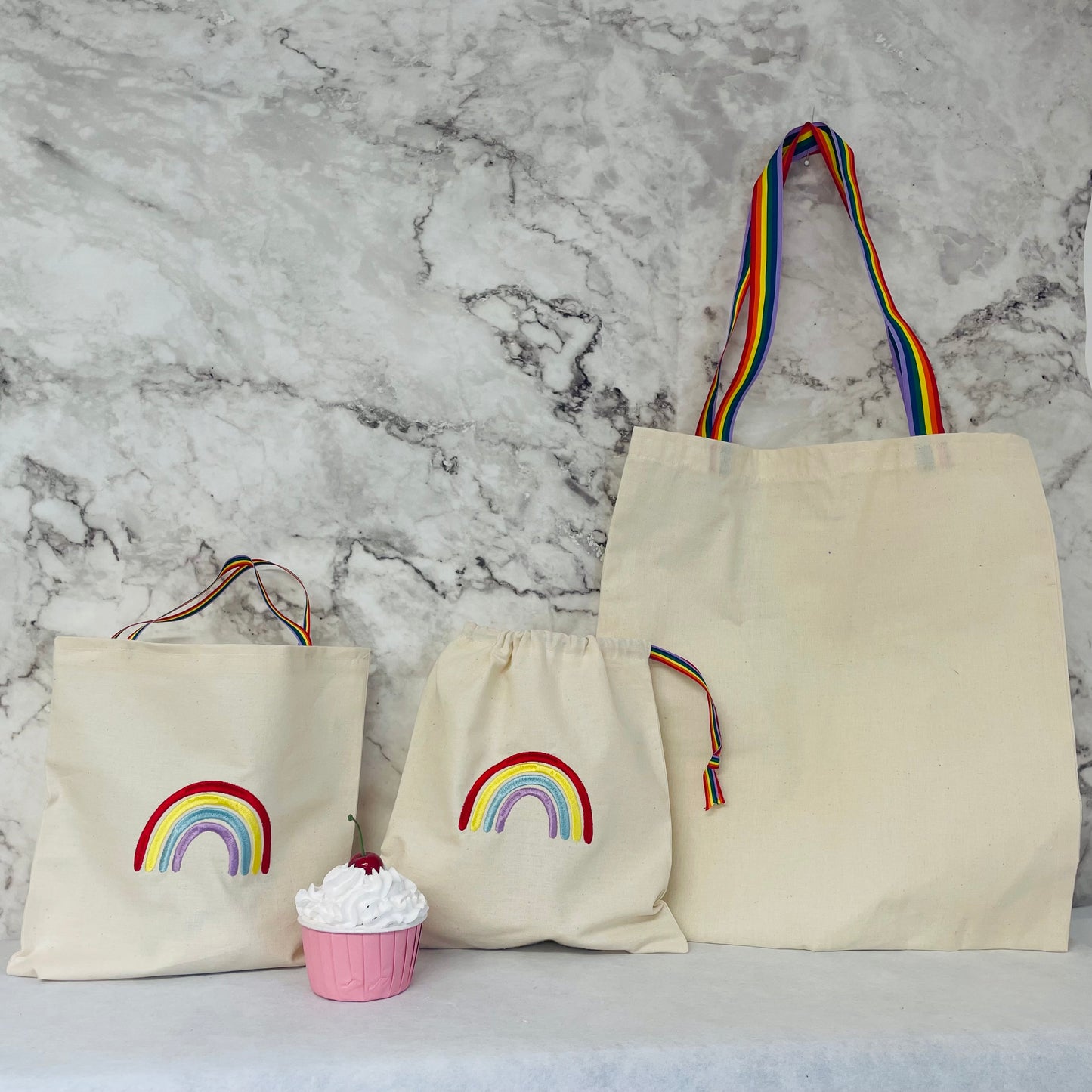 Rainbow Fabric Party Bags