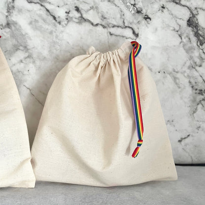 cotton rainbow party bags