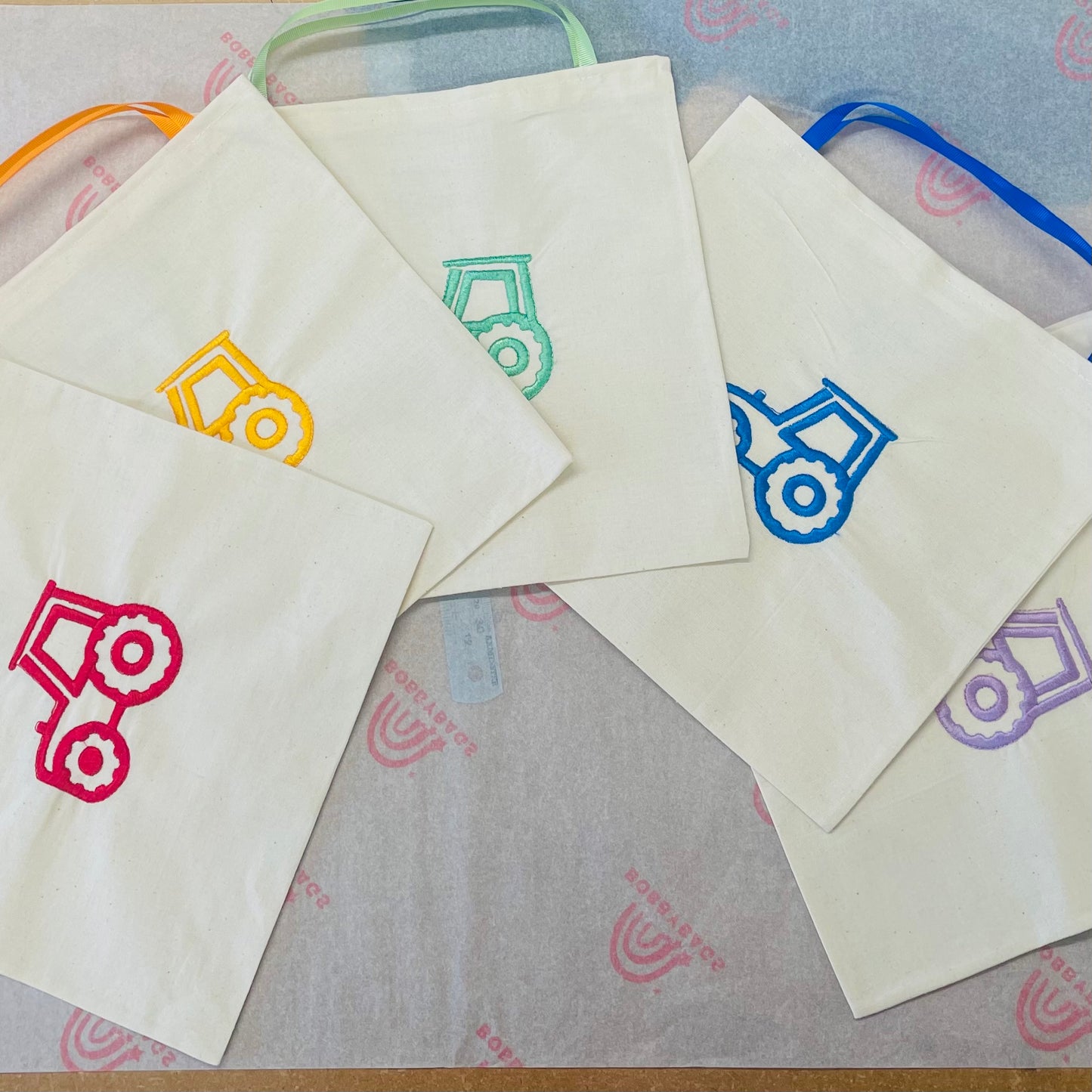 Tractor Fabric Goodie Bags