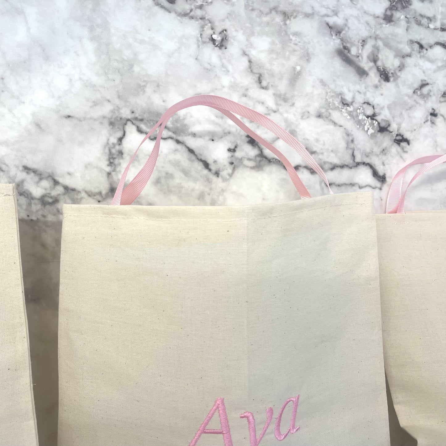 Personalised BABY PINK Cotton Party Bags