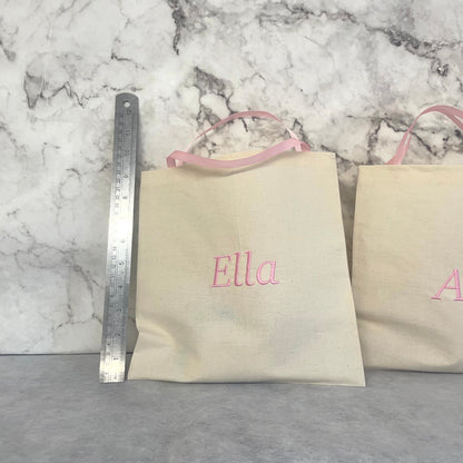 Personalised BABY PINK Cotton Party Bags