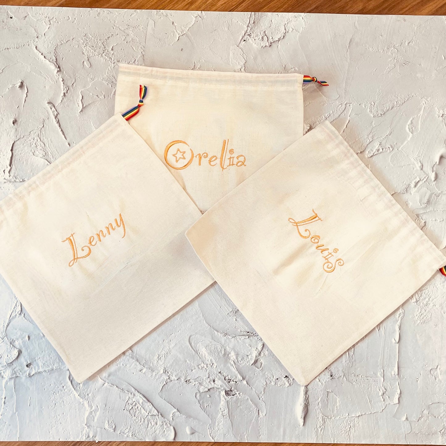 GOLDEN personalised cotton drawstring bags