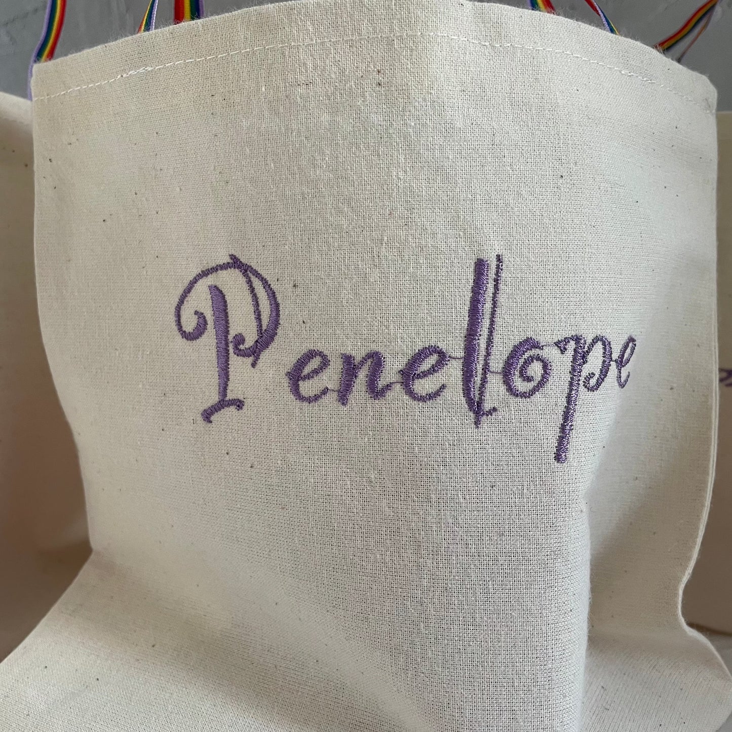 PURPLE Personalised Fabric Party Bags