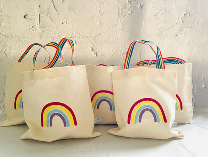 Rainbow Embroidered Tote Bag