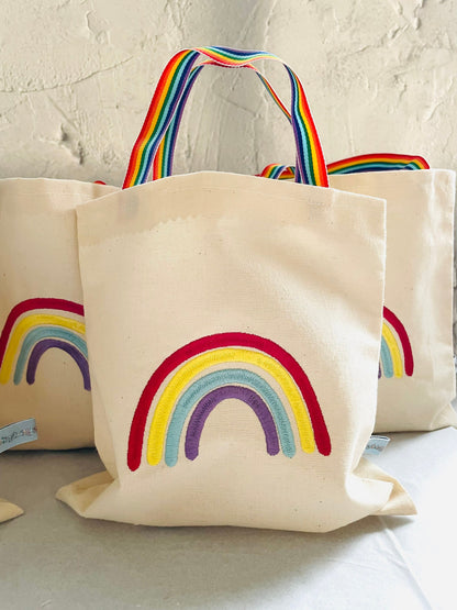 Rainbow Embroidered Tote Bag