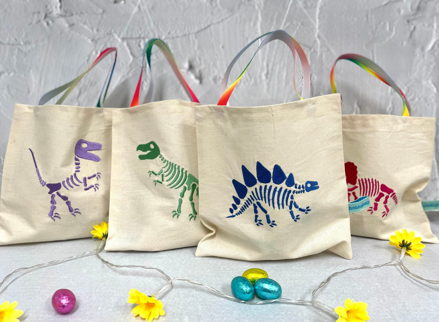 Dinosaur Fossil Fabric Party Bags