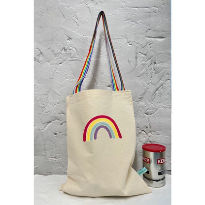 Rainbow Embroidered Tote Bag