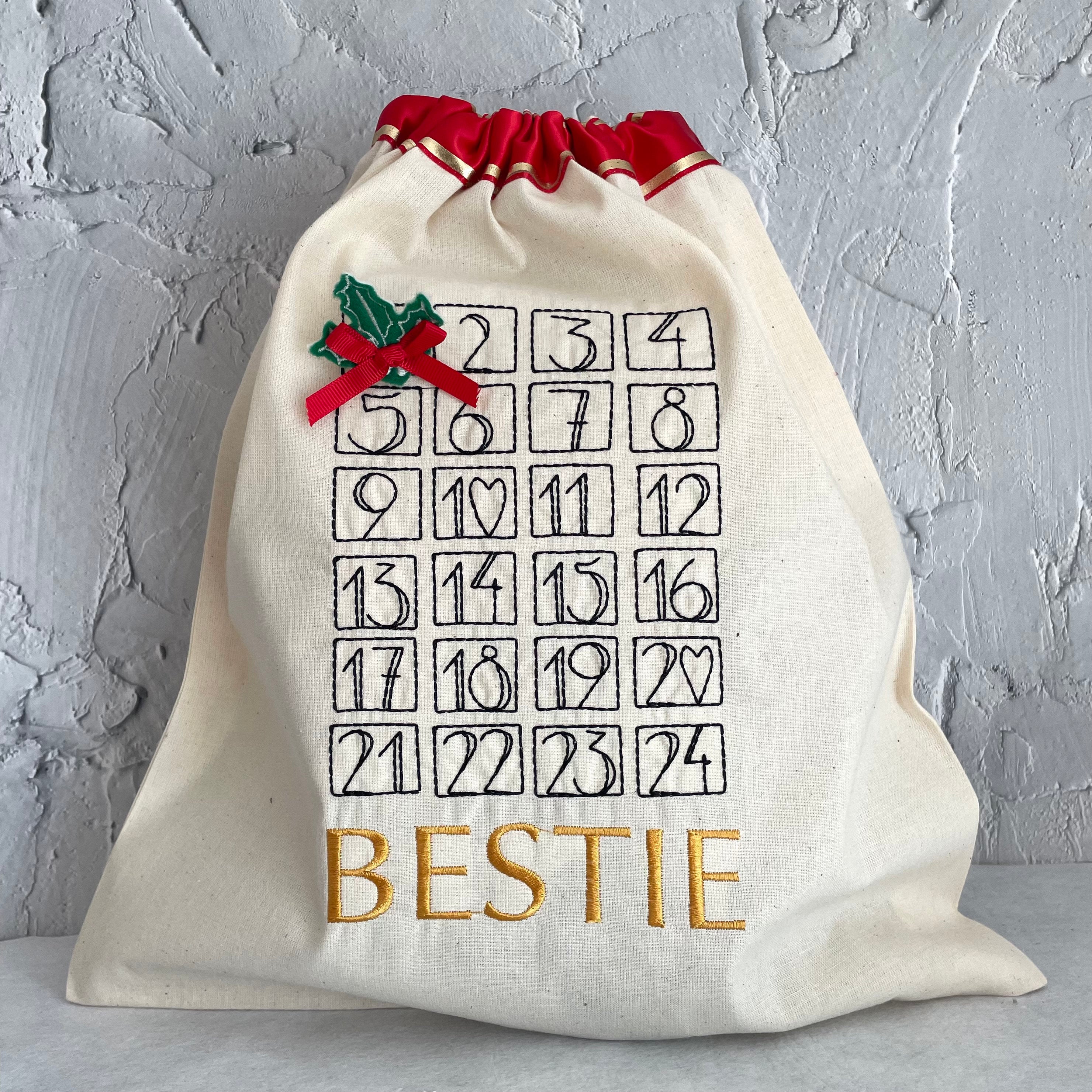 Advent calendar store bags embroidered